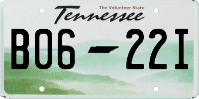 TN license plate B0622I