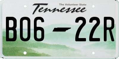 TN license plate B0622R