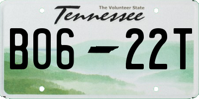 TN license plate B0622T