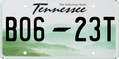 TN license plate B0623T