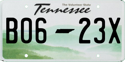 TN license plate B0623X