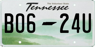TN license plate B0624U