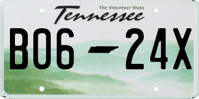 TN license plate B0624X