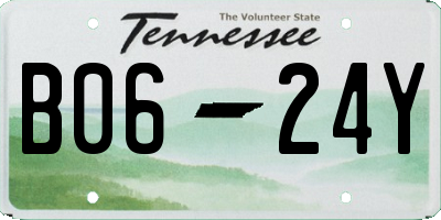 TN license plate B0624Y