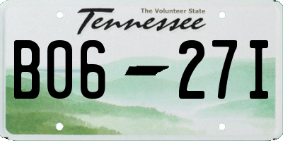 TN license plate B0627I