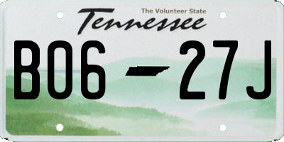 TN license plate B0627J