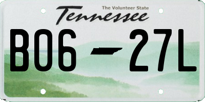 TN license plate B0627L