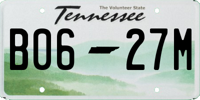 TN license plate B0627M