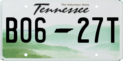 TN license plate B0627T