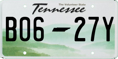TN license plate B0627Y