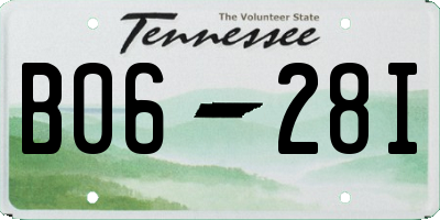 TN license plate B0628I