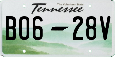 TN license plate B0628V