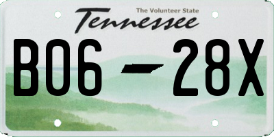 TN license plate B0628X