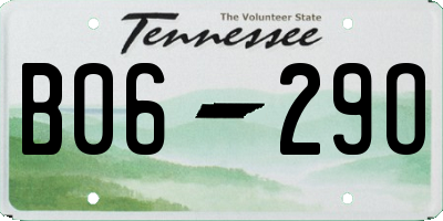 TN license plate B0629O