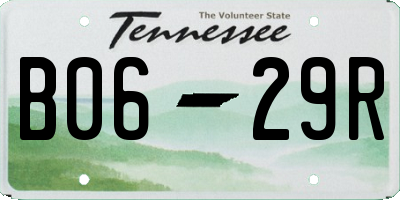 TN license plate B0629R