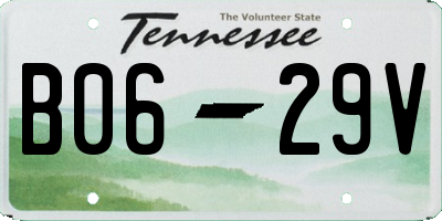 TN license plate B0629V