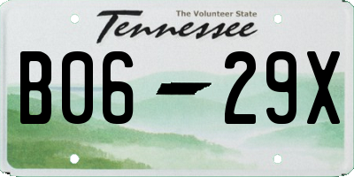 TN license plate B0629X