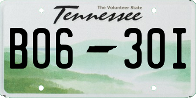 TN license plate B0630I