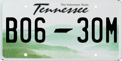 TN license plate B0630M
