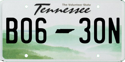 TN license plate B0630N