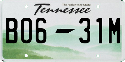 TN license plate B0631M