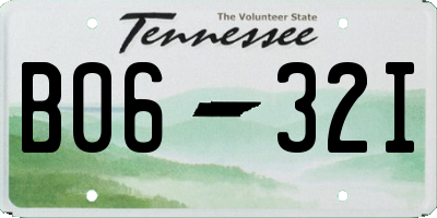 TN license plate B0632I