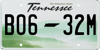 TN license plate B0632M