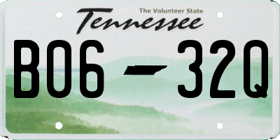 TN license plate B0632Q