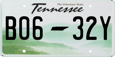 TN license plate B0632Y