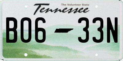 TN license plate B0633N
