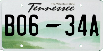 TN license plate B0634A