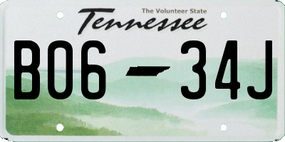 TN license plate B0634J
