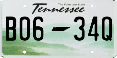 TN license plate B0634Q