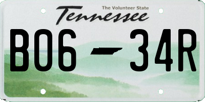 TN license plate B0634R