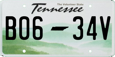 TN license plate B0634V