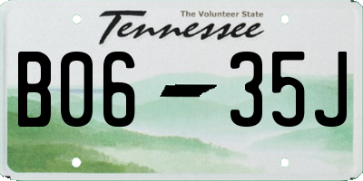TN license plate B0635J