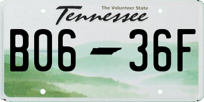 TN license plate B0636F