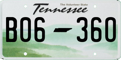 TN license plate B0636O