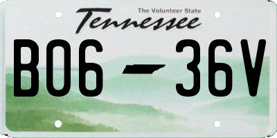 TN license plate B0636V