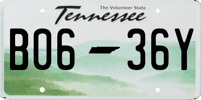 TN license plate B0636Y