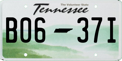 TN license plate B0637I
