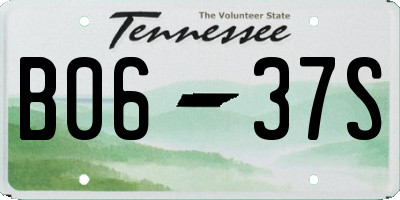 TN license plate B0637S