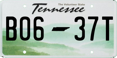 TN license plate B0637T