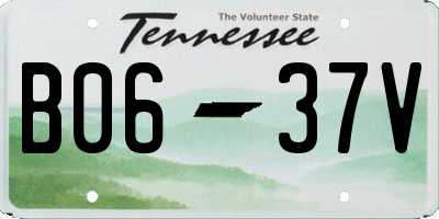 TN license plate B0637V