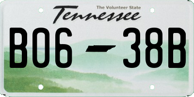 TN license plate B0638B
