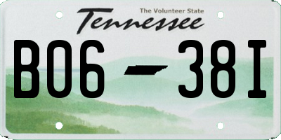 TN license plate B0638I