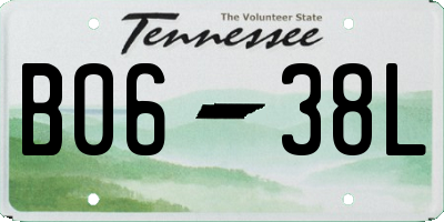 TN license plate B0638L