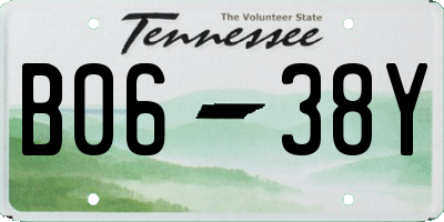 TN license plate B0638Y