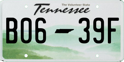 TN license plate B0639F