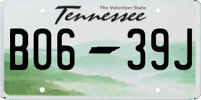 TN license plate B0639J